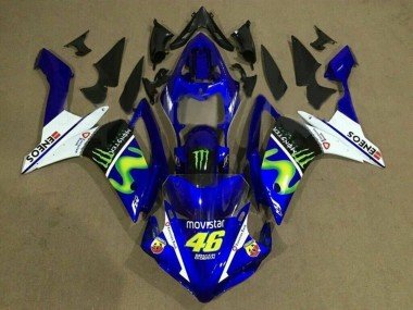 2007-2008 Blue White Black Green MoviStar Monster ENEOS Yamaha YZF 1000 R1 Motorcycle Fairings
