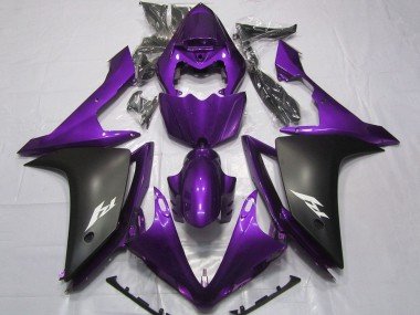 2007-2008 Purple Matte Black Yamaha YZF 1000 R1 Motorcycle Fairings
