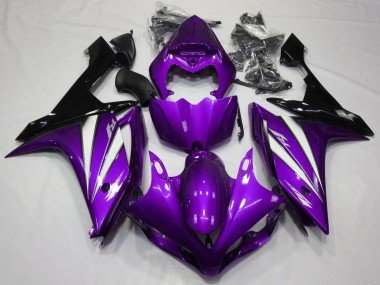 2007-2008 Purple White Black Yamaha YZF 1000 R1 Motorcycle Fairings