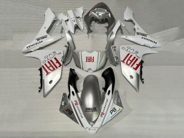 2007-2008 Silver White Red Fiat Yamaha YZF 1000 R1 Motorcycle Fairings