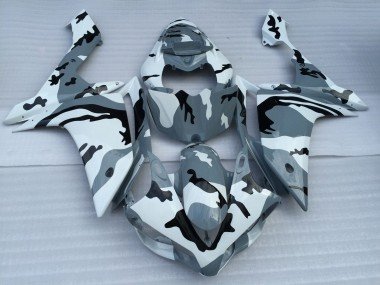 2007-2008 White Grey Black Camouflage Yamaha YZF 1000 R1 Motorcycle Fairings