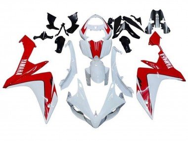 2007-2008 White Red Yamaha YZF 1000 R1 Motorcycle Fairings