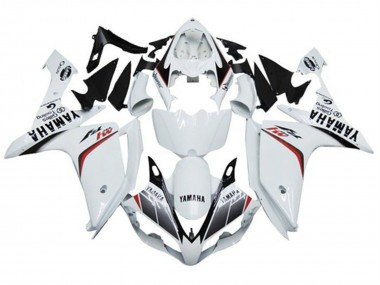 2007-2008 White Red Black Stripe M1 Yamaha YZF 1000 R1 Motorcycle Fairings