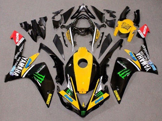 2007-2008 Yellow White Black Green Monster Dewalt Yamaha YZF 1000 R1 Motorcycle Fairings