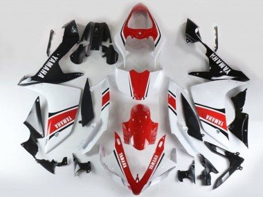 2007-2008 White Red Black Stripe Yamaha YZF 1000 R1 Motorcycle Fairings