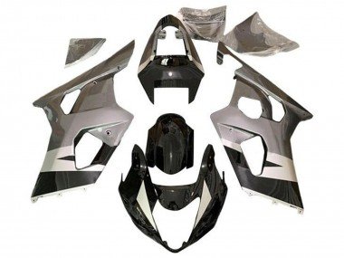 2004-2005 Silver Glossy Black Suzuki GSXR 600 / GSXR 750 Motorcycle Fairings