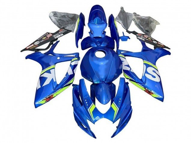 2006-2007 Blue White Green Suzuki GSXR 600 / GSXR 750 Motorcycle Fairings