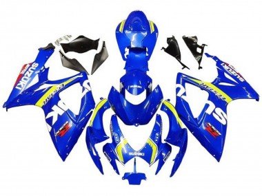 2006-2007 Blue White Yellow Red Ecstar Suzuki GSXR 600 / GSXR 750 Motorcycle Fairings