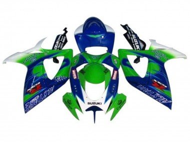 2006-2007 White Blue Green Alstare Suzuki GSXR 600 / GSXR 750 Motorcycle Fairings