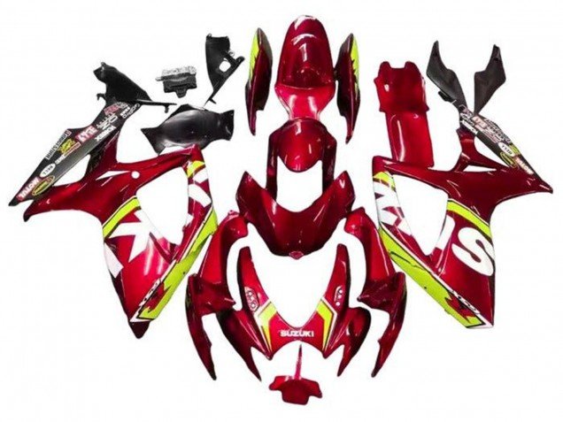 2006-2007 Red Yellow White Black Suzuki GSXR 600 / GSXR 750 Motorcycle Fairings