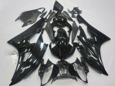 2006-2007 Glossy Black Matte Black Yamaha YZF R6 Motorcycle Fairings