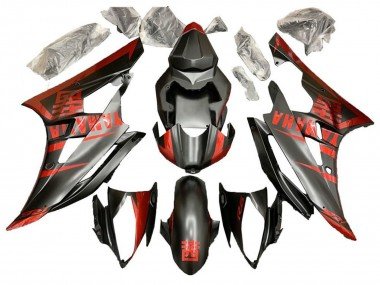 2006-2007 Red Matte Black Yamaha YZF R6 Motorcycle Fairing