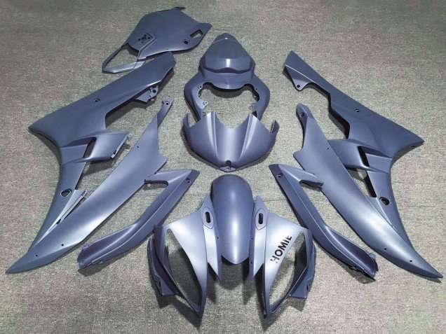 2006-2007 Matte Silver Blue Yamaha YZF R6 Motorcycle Fairings
