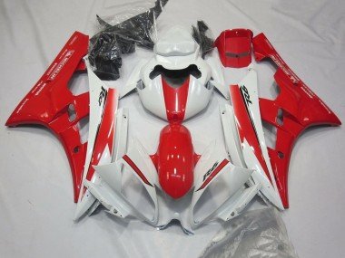 2006-2007 White Red Motul Michelin Yamaha YZF R6 Motorcycle Fairings
