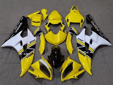 2006-2007 Yellow White Glossy Black Motul Michelin Yamaha YZF R6 Motorcycle Fairings