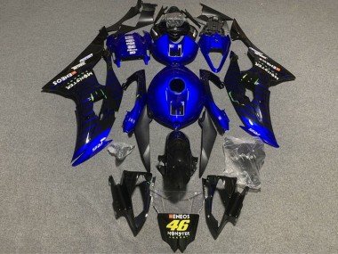 2008-2016 Blue Black ENEOS Monster 46 Yamaha YZF R6 Motorcycle Fairings