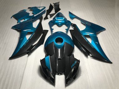2008-2016 Blue Carbon Fiber Style Yamaha YZF R6 Motorcycle Fairings