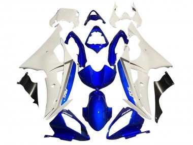 2008-2016 White Blue Black Yamaha YZF R6 Motorcycle Fairing