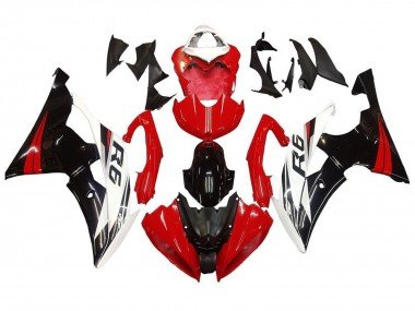 2008-2016 White Red Glossy Black Yamaha YZF R6 Motorcycle Fairing Kits