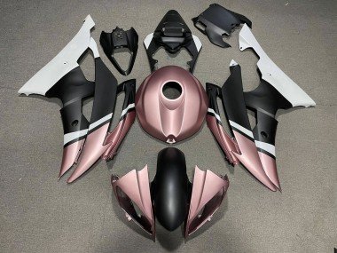 2008-2016 White Rose Gold Matte Black Yamaha YZF R6 Motorcycle Fairings