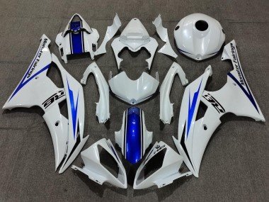 2008-2016 White Blue Yamaha YZF R6 Bike Fairings