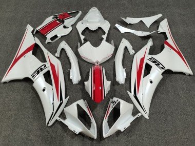 2008-2016 Pearl White Red Yamaha YZF R6 Bike Fairings