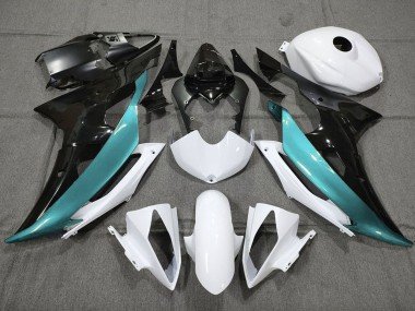 2008-2016 White Black Teal Blue Yamaha YZF R6 Motorcycle Fairings