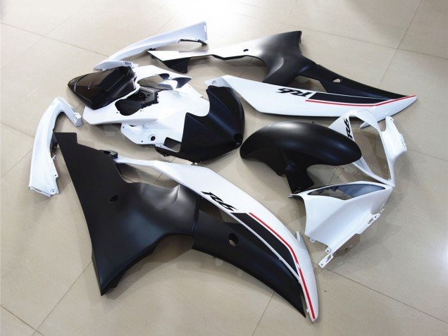 2008-2016 White Matte Black Red Yamaha YZF R6 Motorcycle Fairings