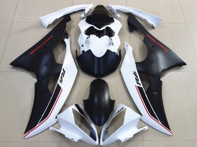 2008-2016 White Matte Black Red Yamaha YZF R6 Motorcycle Fairings