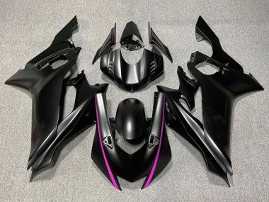 2017-2023 Matte Black Pink Yamaha YZF R6 Motorcycle Fairings