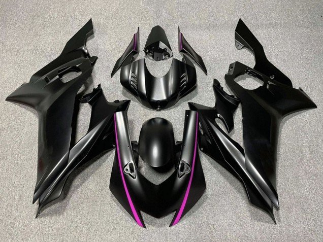 2017-2025 Matte Black Pink Yamaha YZF R6 Motorcycle Fairings