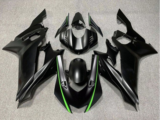 2017-2025 Matte Black Green Yamaha YZF R6 Motorcycle Fairings