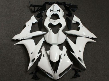 2005 White Yamaha YZF R6 Motorcycle Fairings