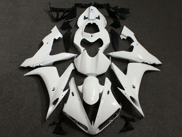 2005 White Yamaha YZF R6 Motorcycle Fairings
