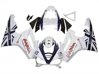 2009-2012 White Dark Blue Triumph Daytona 675 Triple Motorcycle Fairings