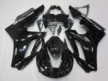 2009-2012 Glossy Black White Decals Triumph Daytona 675 Triple Motorcycle Fairings