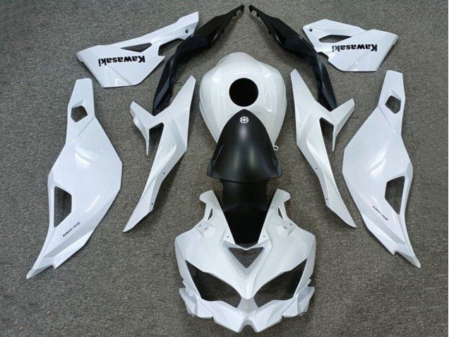 2019-2025 White Matte Black Kawasaki ZX4R ZX-4RR Motorcycle Fairings