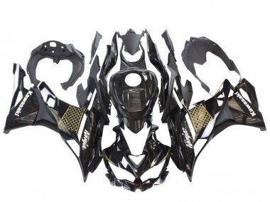 2019-2025 Glossy Black White Gold Kawasaki ZX4R ZX-4RR Motorcycle Fairings