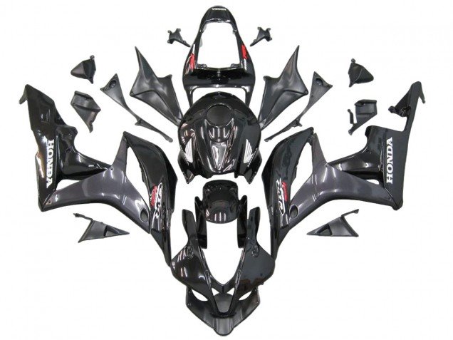 2007-2008 Grey Glossy Black with Decals Honda CBR600RR Motorcycle Fairings