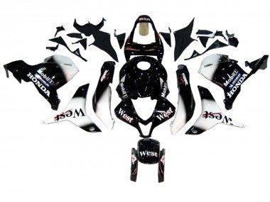 2009-2012 Glossy Black White West Honda CBR600RR Motorcycle Fairings