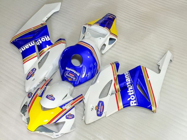 2004-2005 White Blue Yellow Rothmans Honda CBR1000RR Motorcycle Fairings