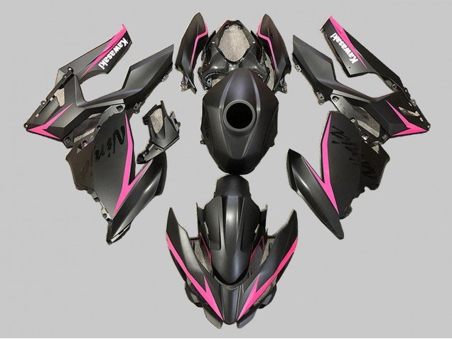 2018-2024 Matte Black Pink Kawasaki EX400 Motorcycle Fairings
