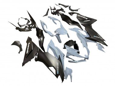 2019-2022 Grey Matte Black Kawasaki ZX6R Motorcycle Fairings