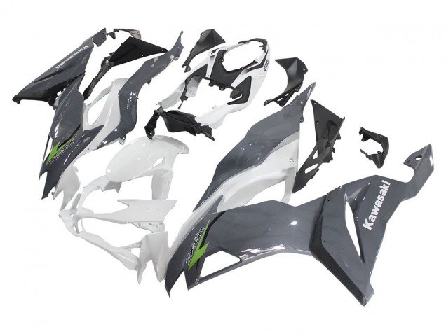 2019-2022 White Grey Green Kawasaki ZX6R Motorcycle Fairings