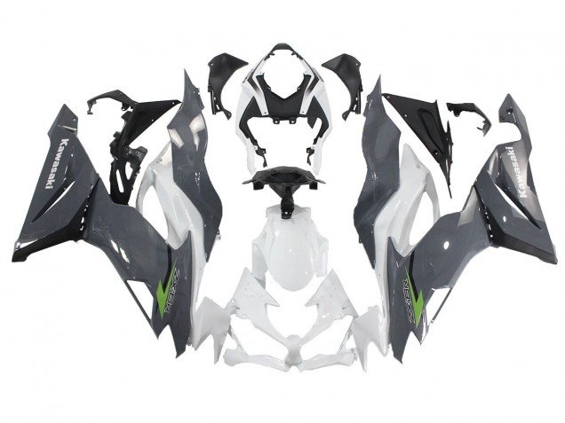 2019-2022 White Grey Green Kawasaki ZX6R Motorcycle Fairings