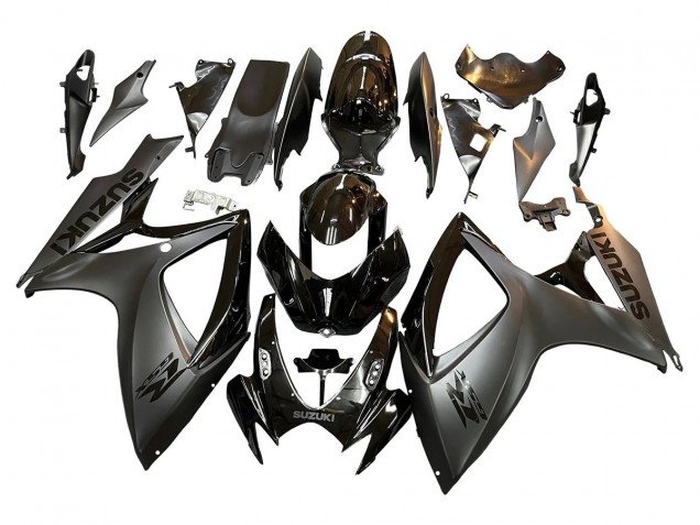 2006-2007 Glossy Black Matte Black Suzuki GSXR 600/750 Motorcycle Fairings