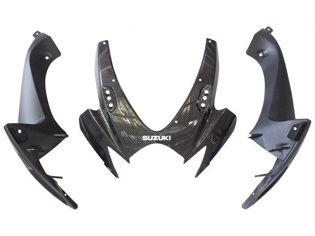2006-2007 Black White Carbon Fiber Style Suzuki GSXR 600/750 Motorcycle Fairings