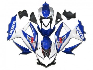 2008-2010 White Blue Red Suzuki GSXR 600/750 Motorcycle Fairing