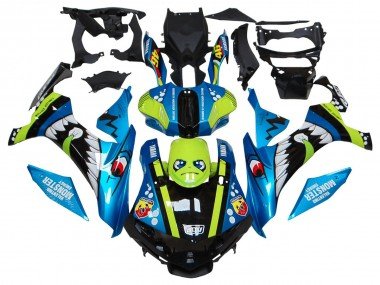 2015-2019 Blue Green Black Shark Yamaha YZF R1 Motorcycle Fairings