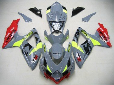 2006-2007 Nardo Grey Neon Green Red Ecstar GSXR750 K6 Motorcycle Fairings